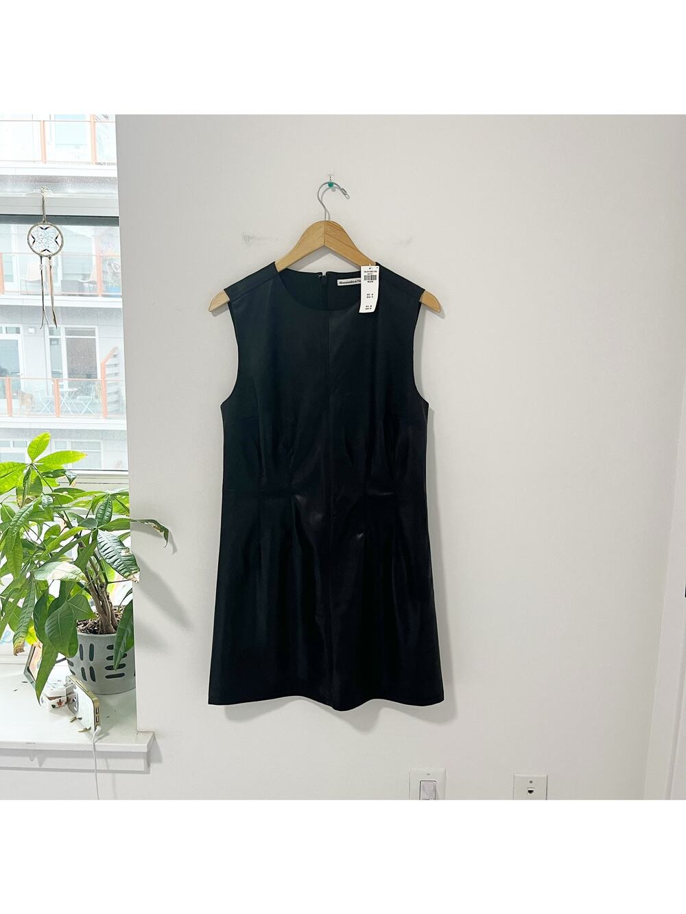 NEW Abercrombie & Fitch Black Faux Leather Dress Size Medium